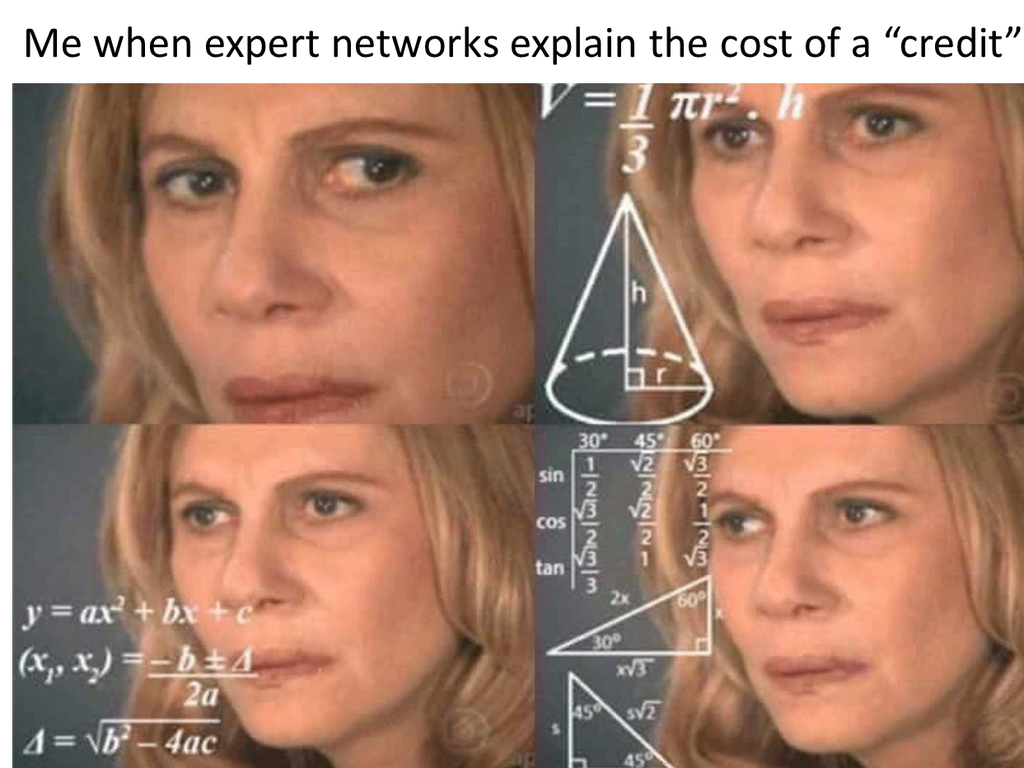 When expert networks explain the cost of a credit