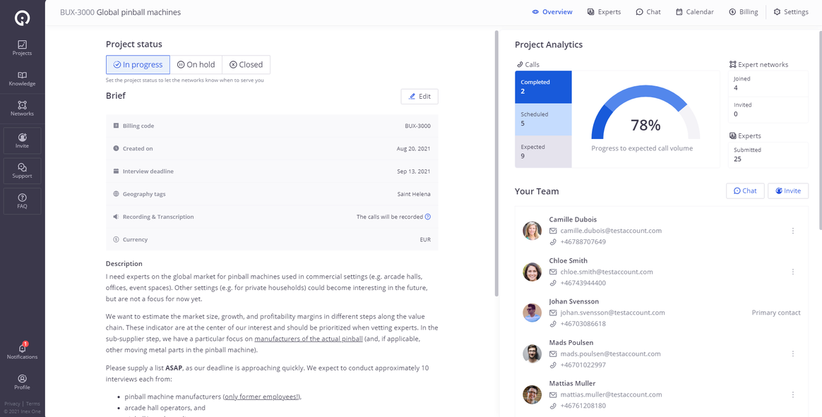 Run your entire project on Inex One, saving time and cost.