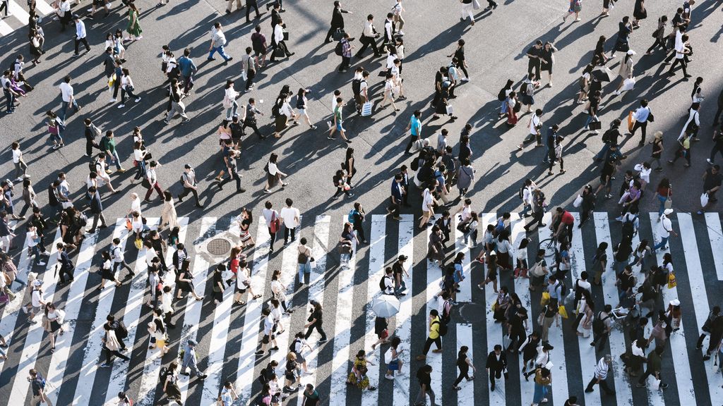 People crossing a street