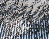 People crossing a street