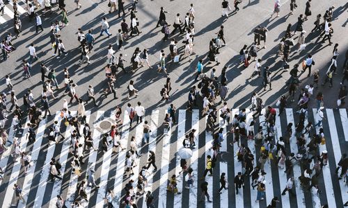 People crossing a street