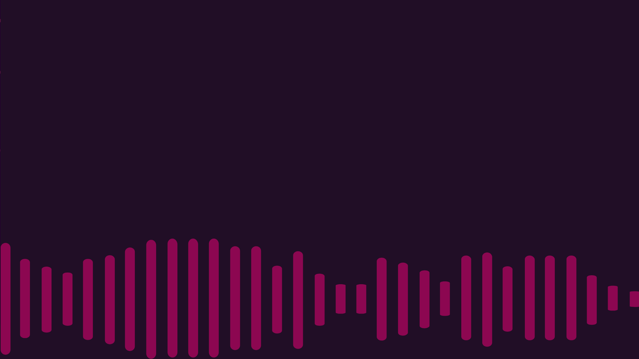 soundwaves in pink on plum background