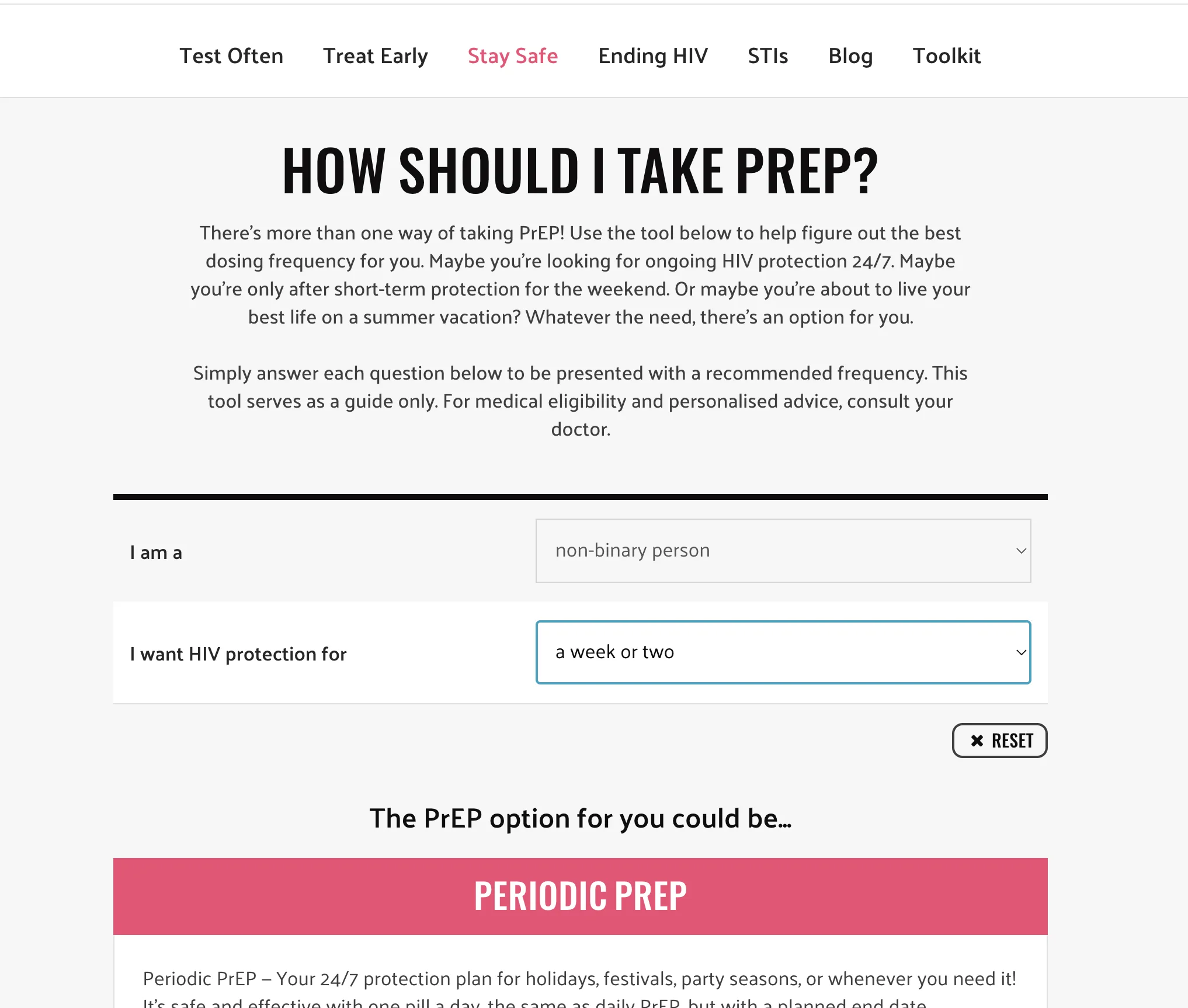Grade's Innovative PrEP tool developed for ACON's Ending HIV website