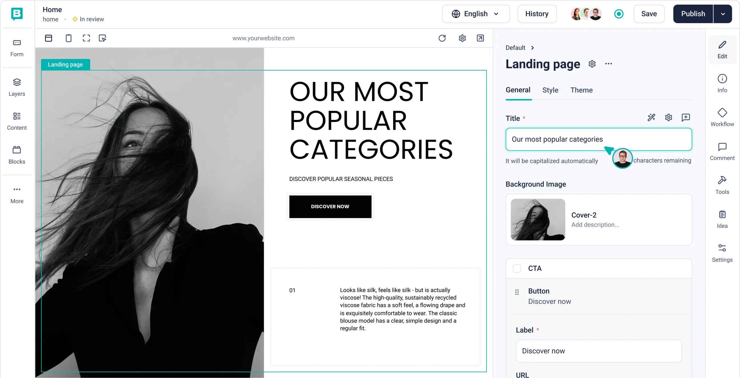 Example of storyblok CMS