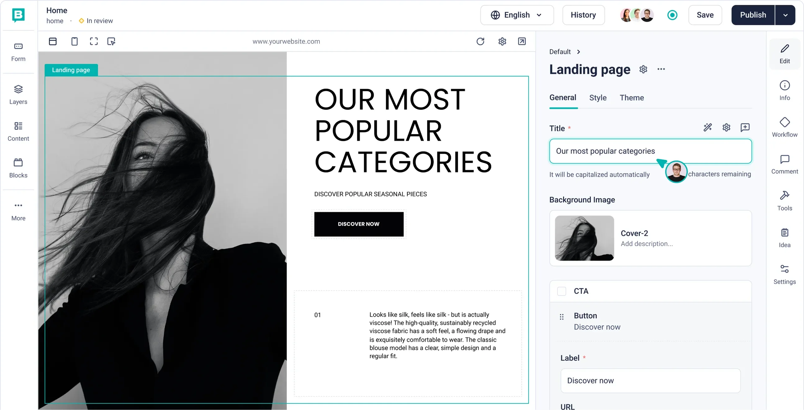 Example of storyblok CMS
