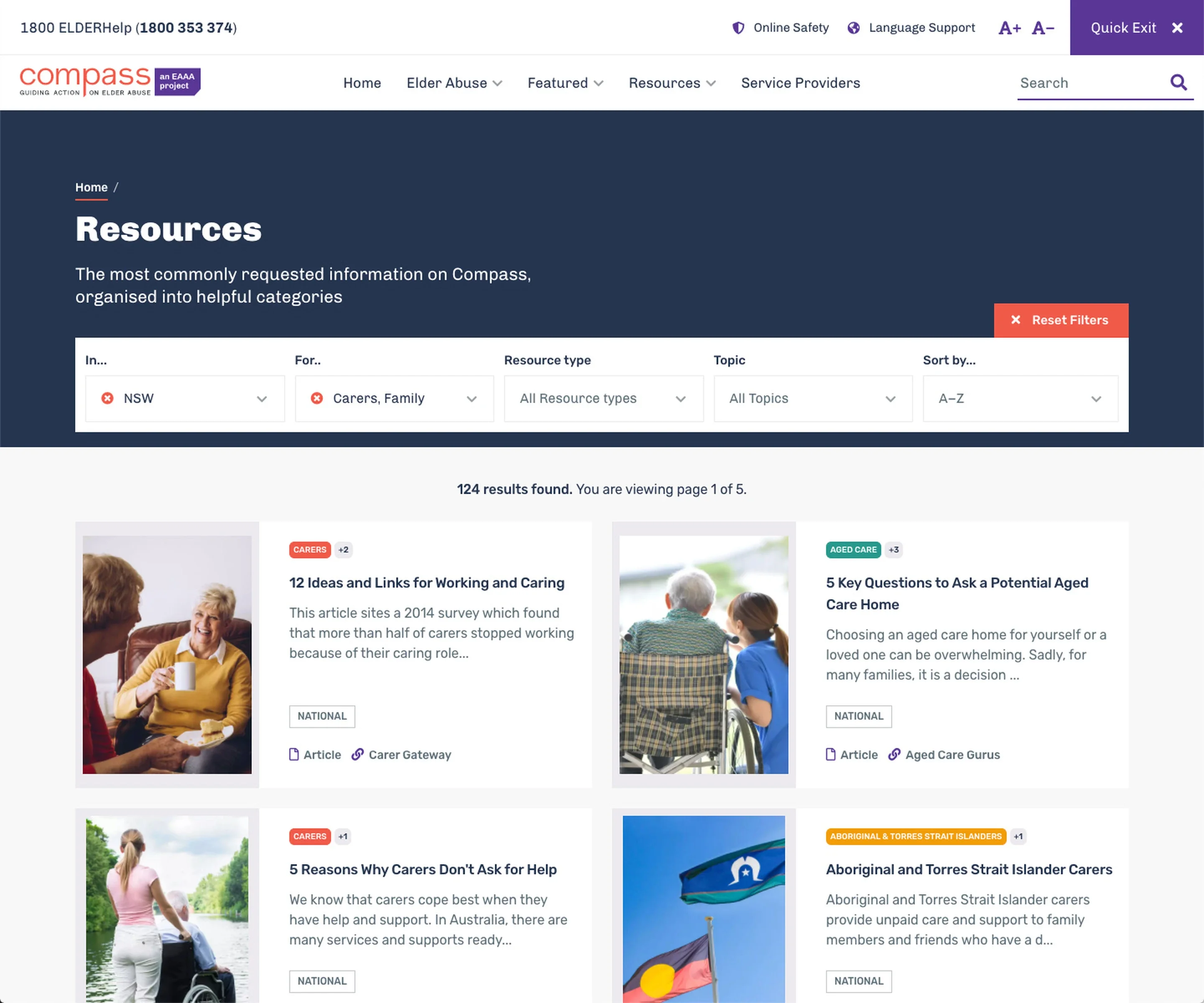 Compass Website Resources Page