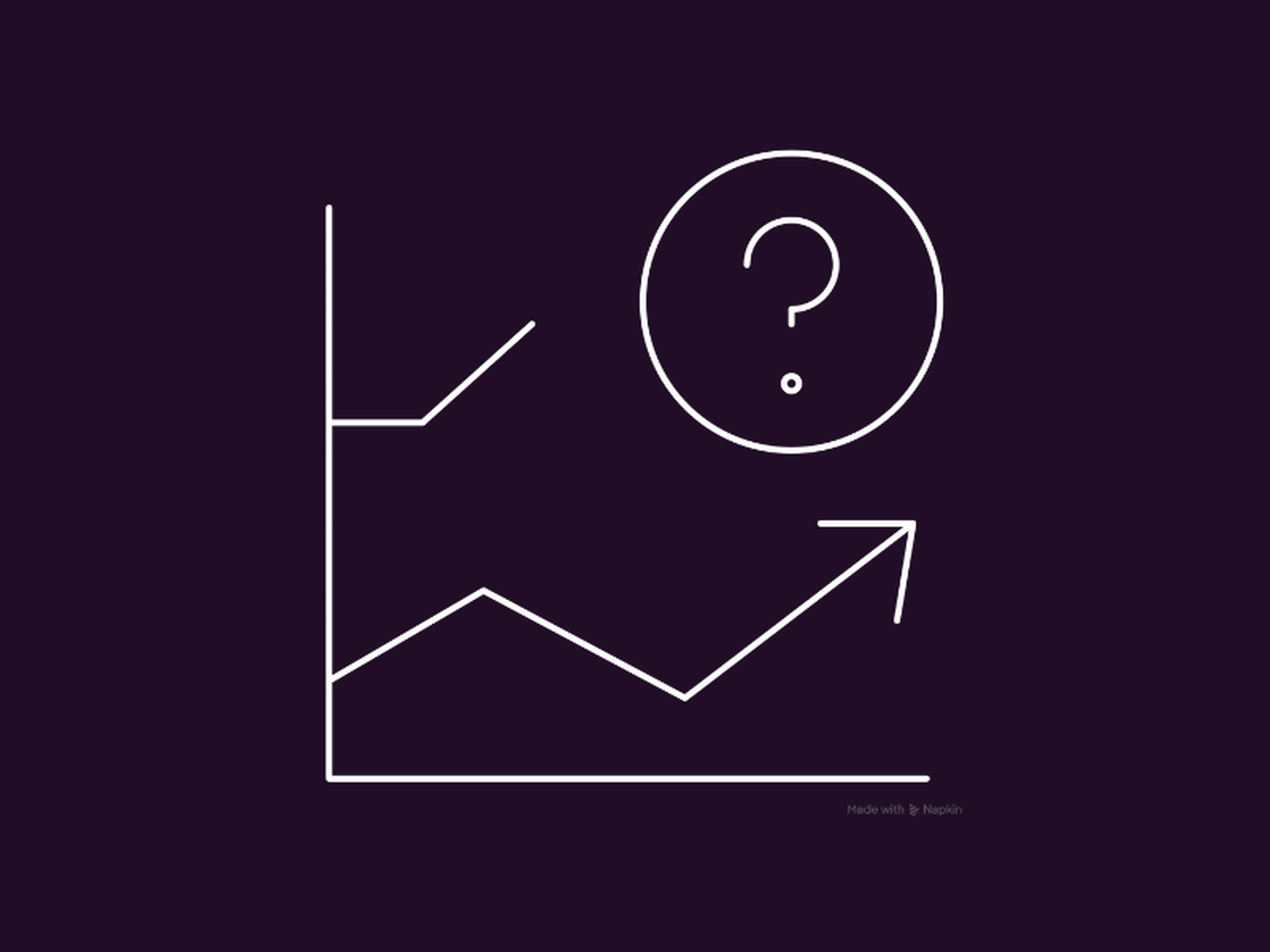 Line drawing graph showing growth