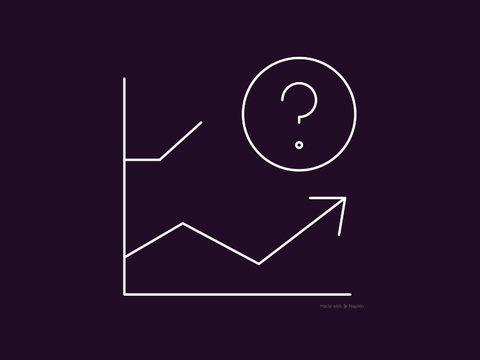 Line drawing graph showing growth