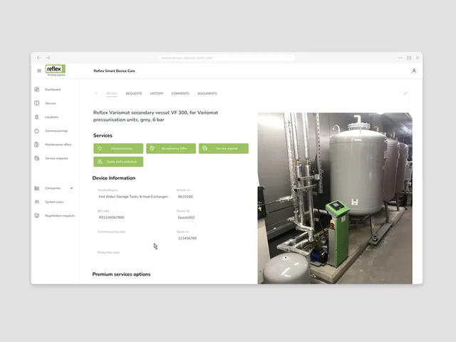 Image of the Smart Device Care application dashboard
