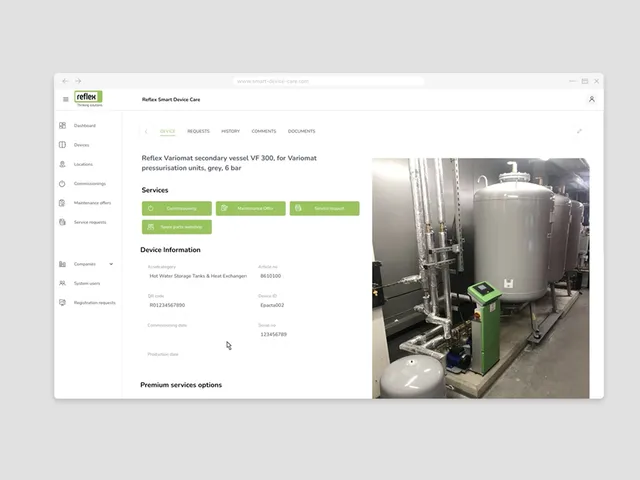 Image of the Smart Device Care application dashboard