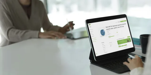 Image showing a Person using the Smart Device Care Service Portal