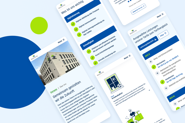Eine Collage von Smart Phone Screens