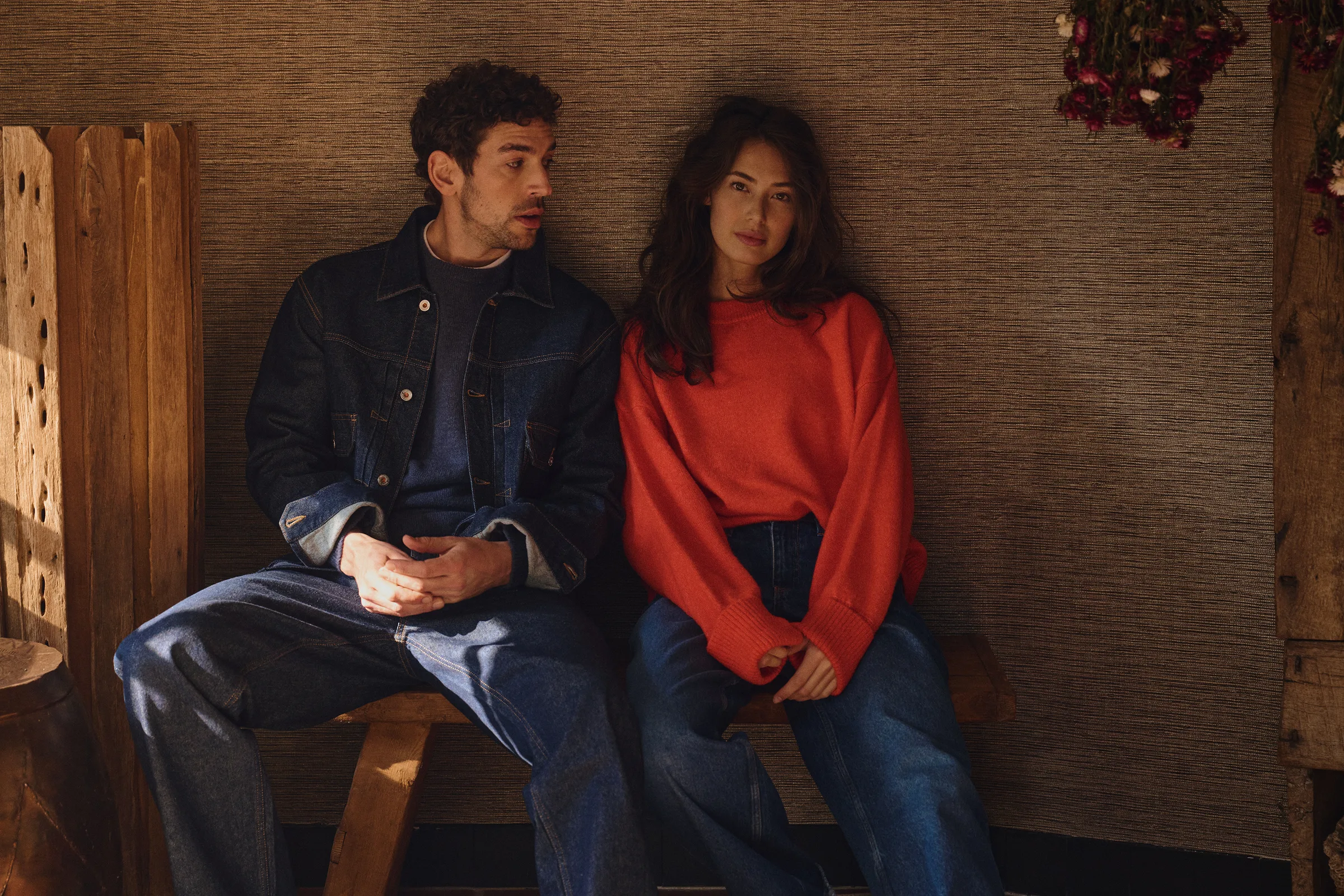 Kuyichi AW26 campaign — man and woman in denim