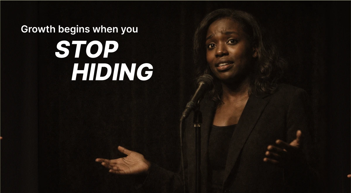 a female speaker delivering a speech