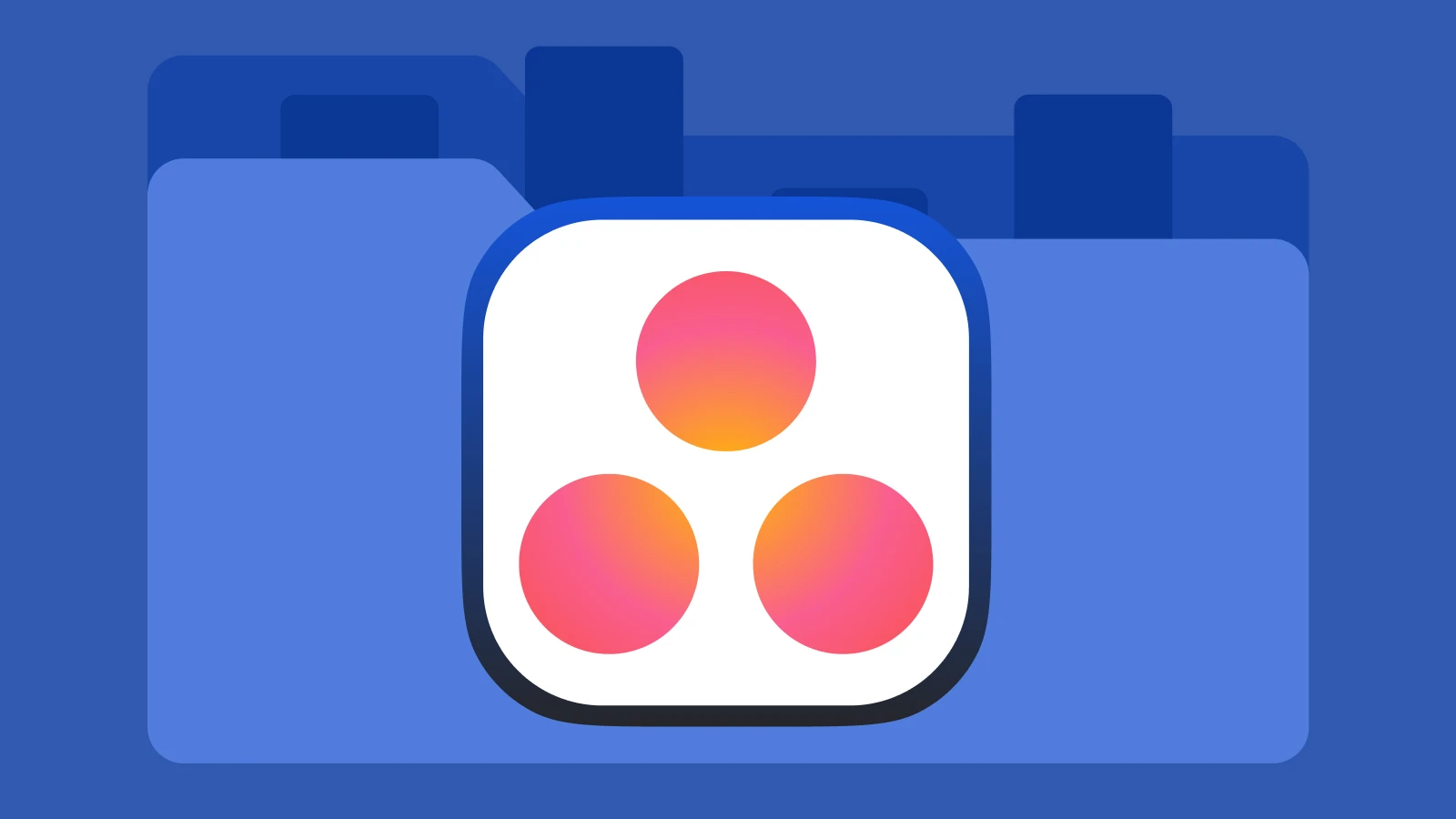 GoToMeeting app logo with three pink and orange dots inside a white square on a blue background, included in best business apps for small business owners