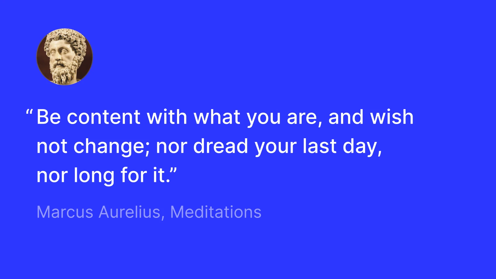 marcus aurelius on being content