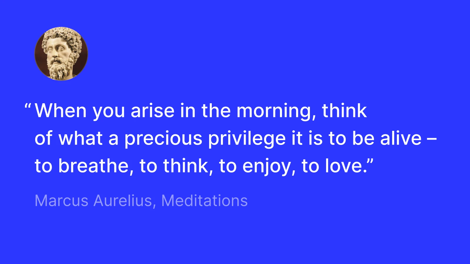 marcus aurelius on waking up in the morning