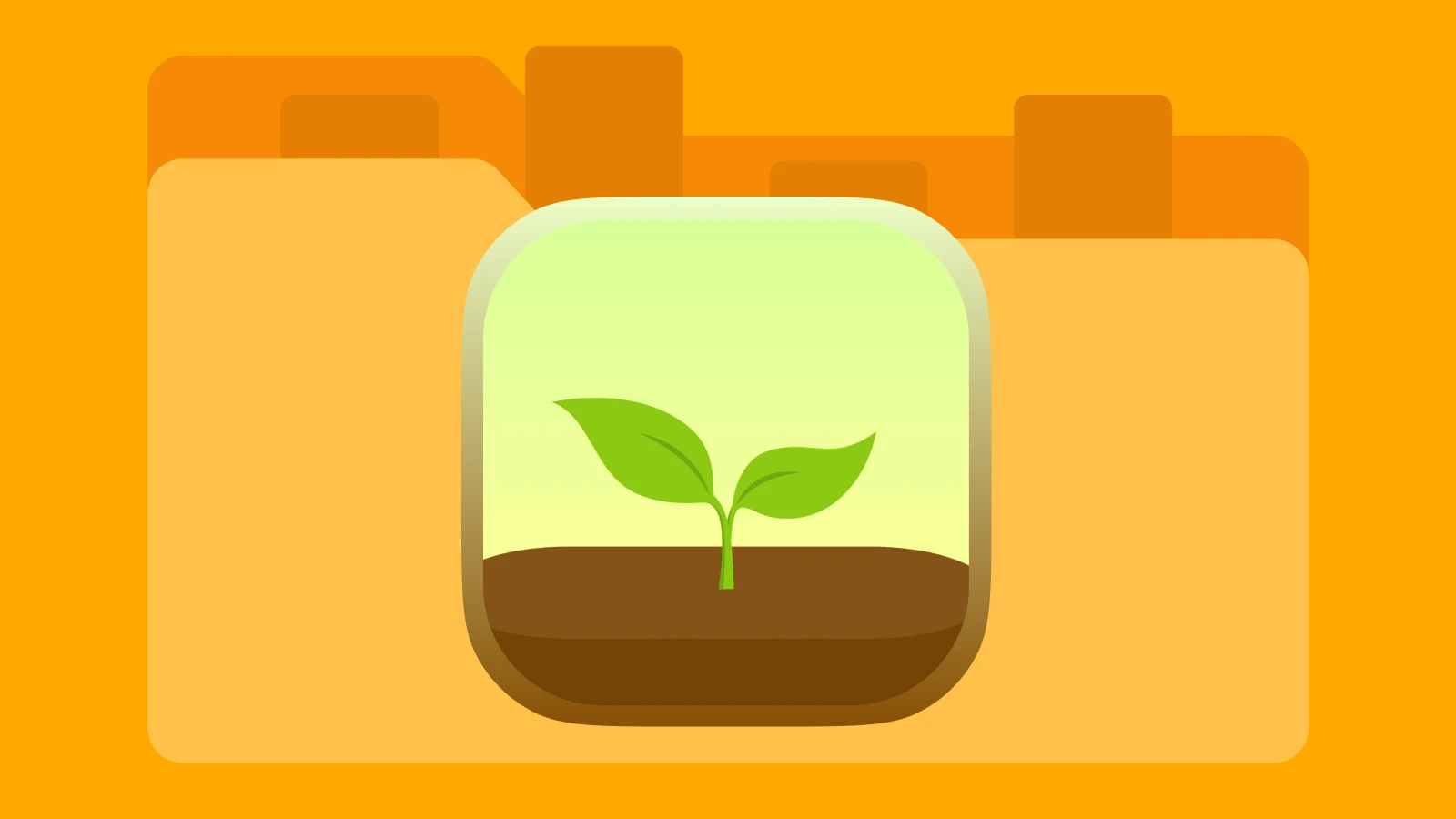 Forest app logo with a green sprout on an orange background, shown as one of the best business apps for small business owners