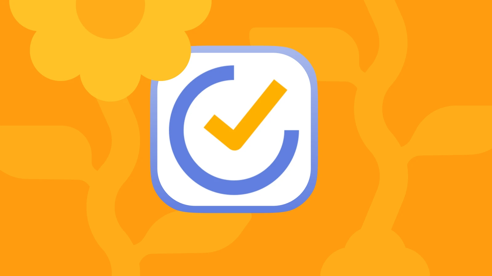 TikTik app logo on an orange patterned background, featured among top self-improvement apps for learning languages