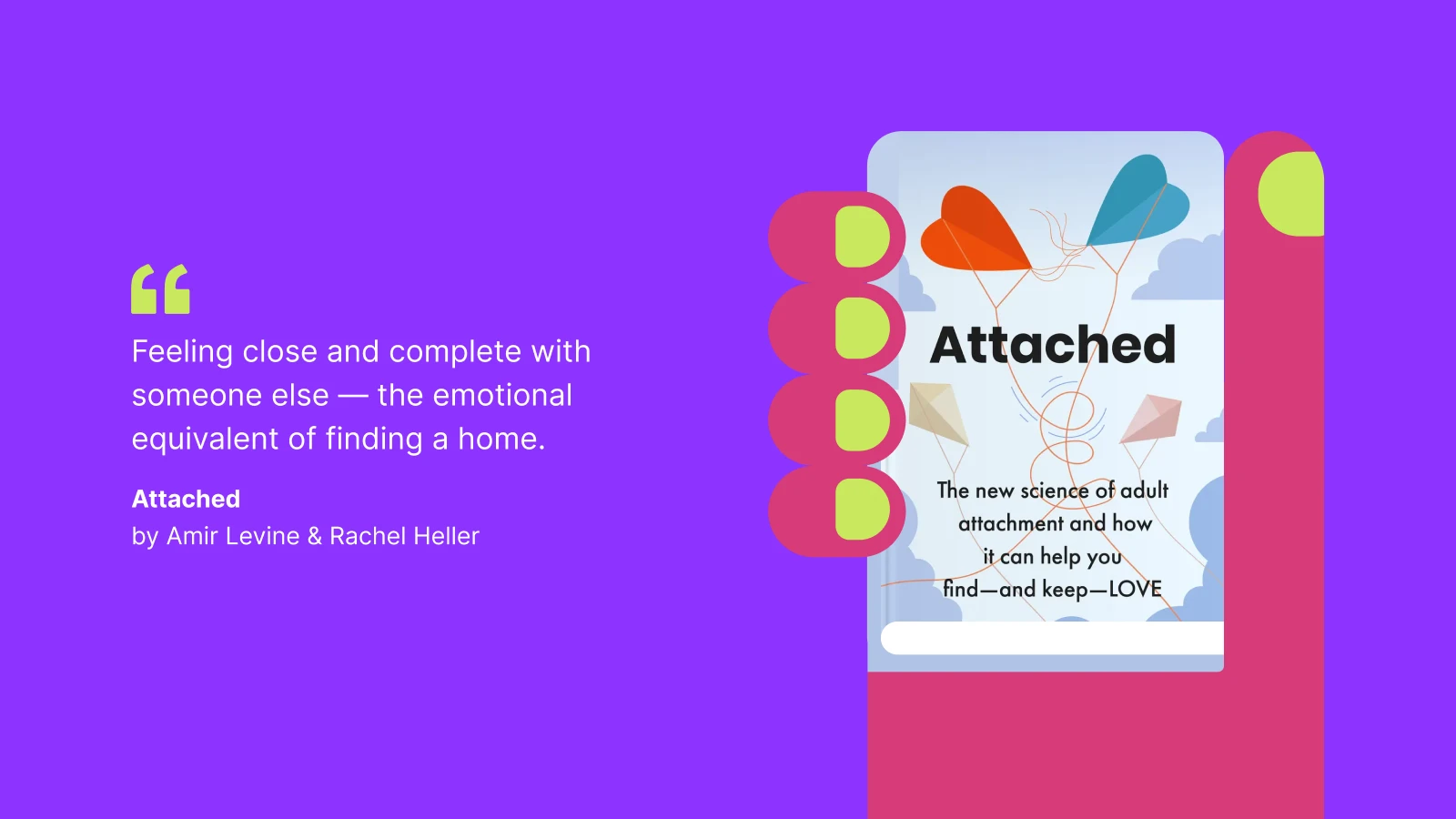 A quote from a book summary Attached by Amir Levine & Rachel Heller about personal growth and set relationship goals