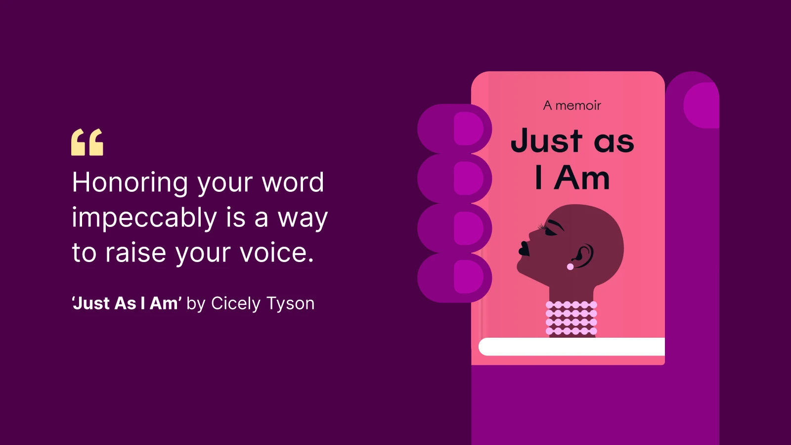 How to speak like a girlboss - A quote from Just As I Am Cicely Tyson