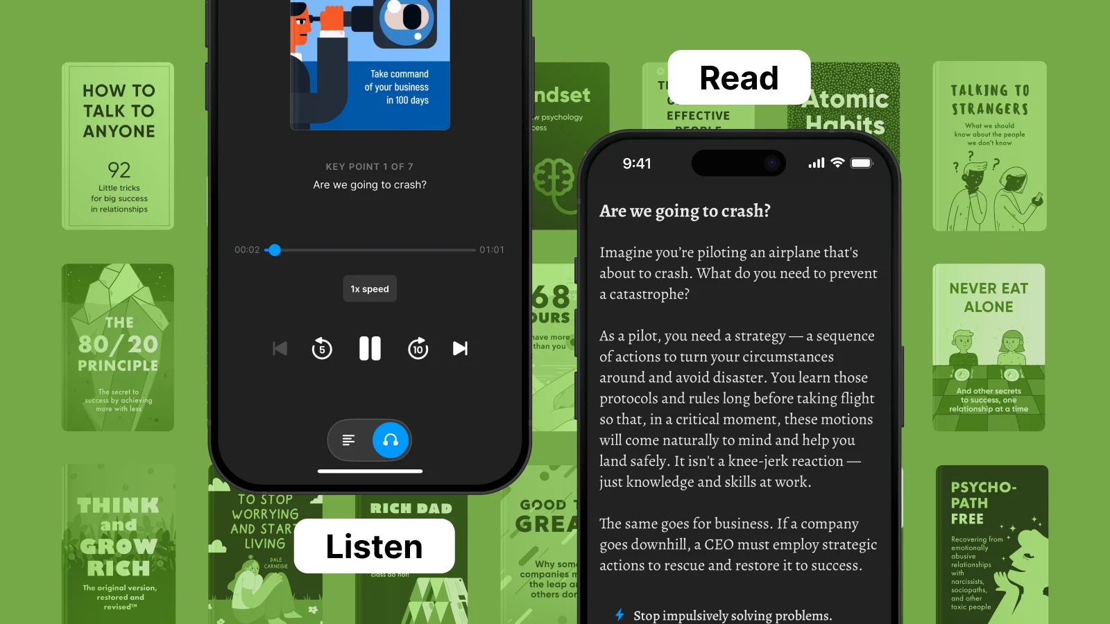 how to become a well-spoken person - Smartphone screens showing Headway app with self-help book covers in the background.webp well spoken - Cartoon podium with a microphone and floating mouth speaking to an audience.webp Body language - Cartoon face of a worried boy listening to someone whispering in his ear.webp filler words - A cover of a book summary How to make people like you in 90 seconds or less by Nicholas Boothman.webp how to become a well-spoken person - Cartoon microphone in front of a chart with two wavy lines labeled Day 1 and Day 30.webp
