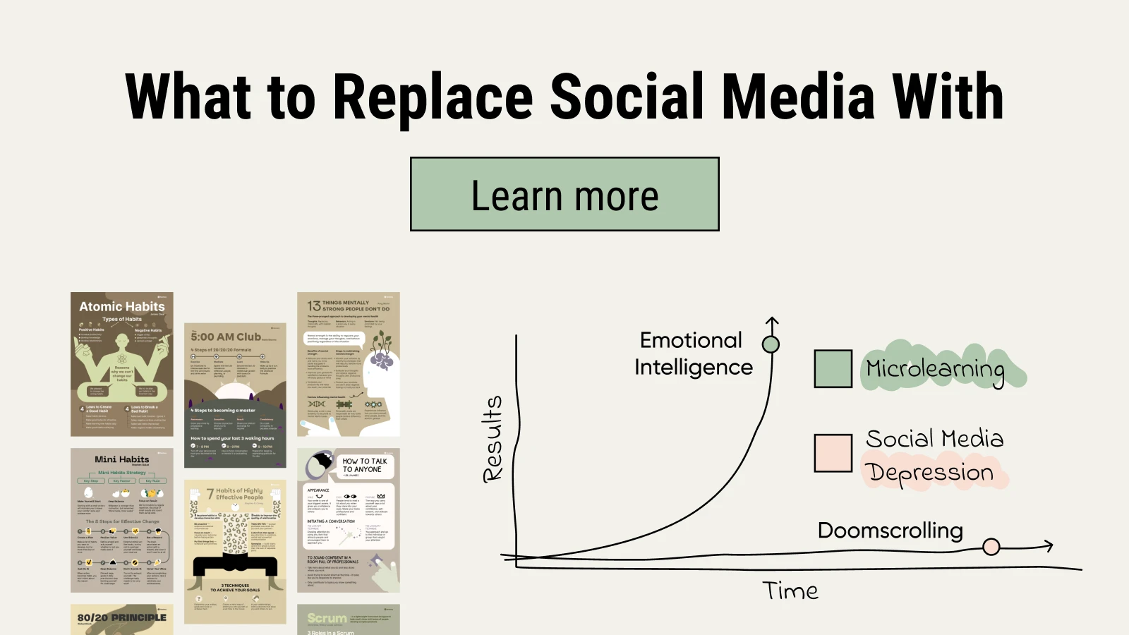 Infographics with an upcoming graphic representing how replacing social media works 1x