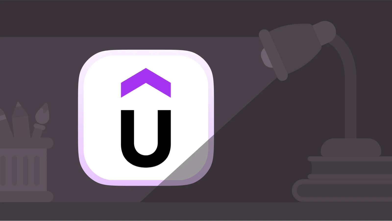 Udemy  logo illuminated by a desk lamp, one of the best free educational apps