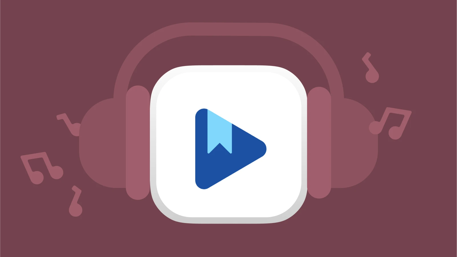 google play books app icon wearing a headphones with note signs around, listening for the best audiobook apps