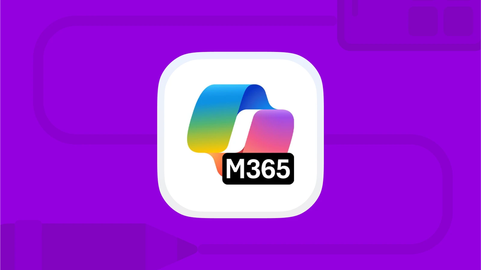 Microsoft 365 app logo with gradient colors and text M365 on a purple background, featured among best office apps