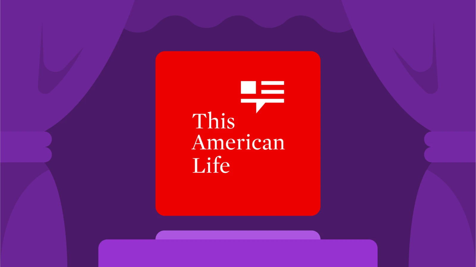This American Life podcast cover in bold red, one of the Best Story Podcasts sharing real-life storytelling
