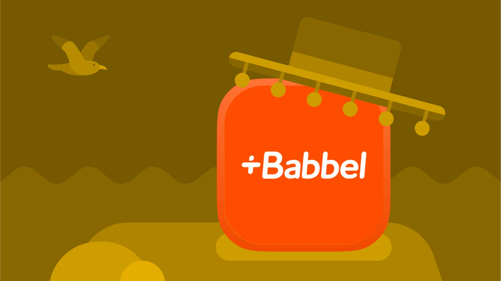 babbel wearing a Spanish-style hat against a brown background, symbolizing best app to learn spanish