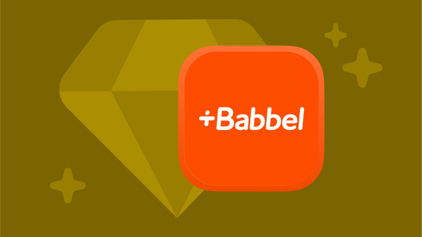 babbel app logo with a sparkling diamond background, representing one of the best motivational apps