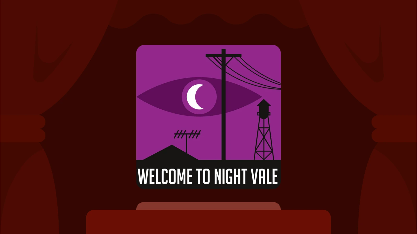 Welcome to Night Vale podcast cover with purple desert scene, a cult fiction favorite among the Best Story Podcasts