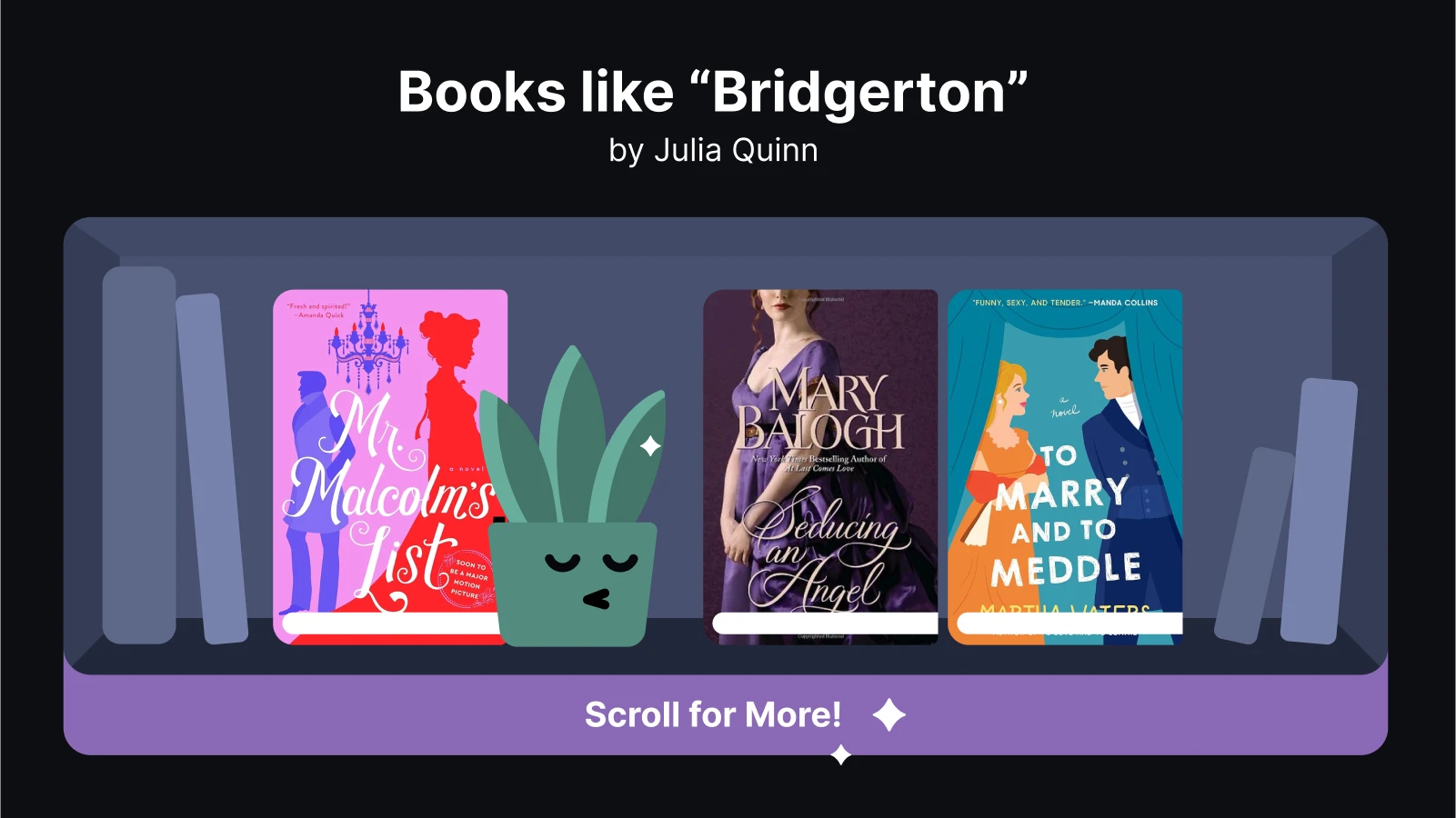 Books like Bridgerton by Julia Quinn, featuring My Malcolm's List, Mary Baugh, and To Marry and To Meddle
