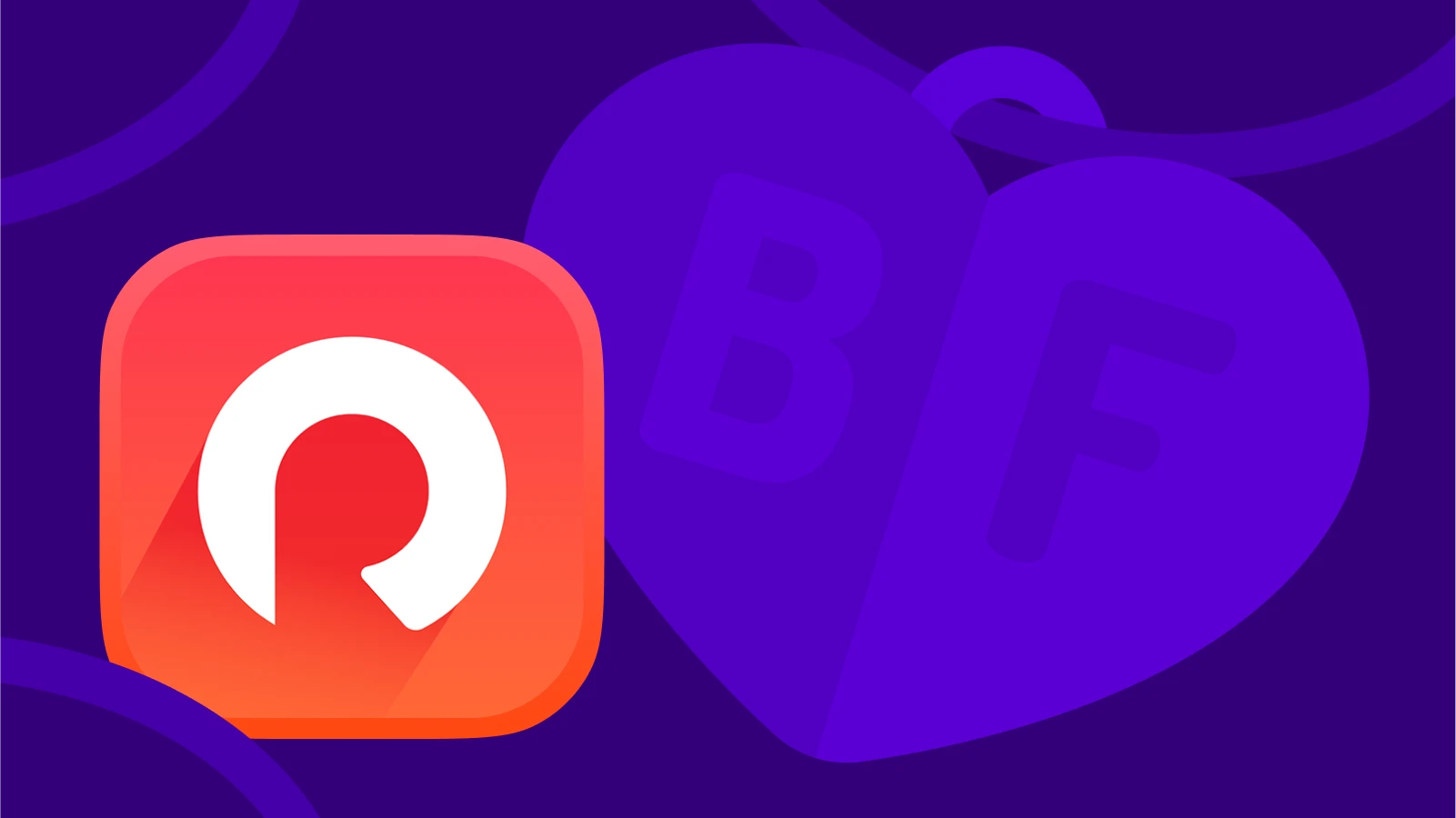 RealU app where you can make friends and keychain in a heart shape