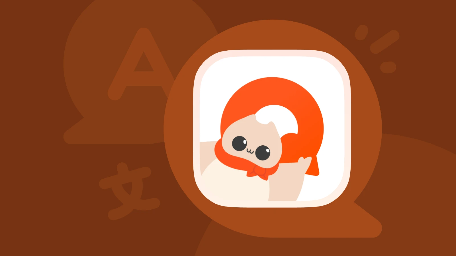 hiNative learning language apps, set against a brown background with the icon of speach bubble and translation