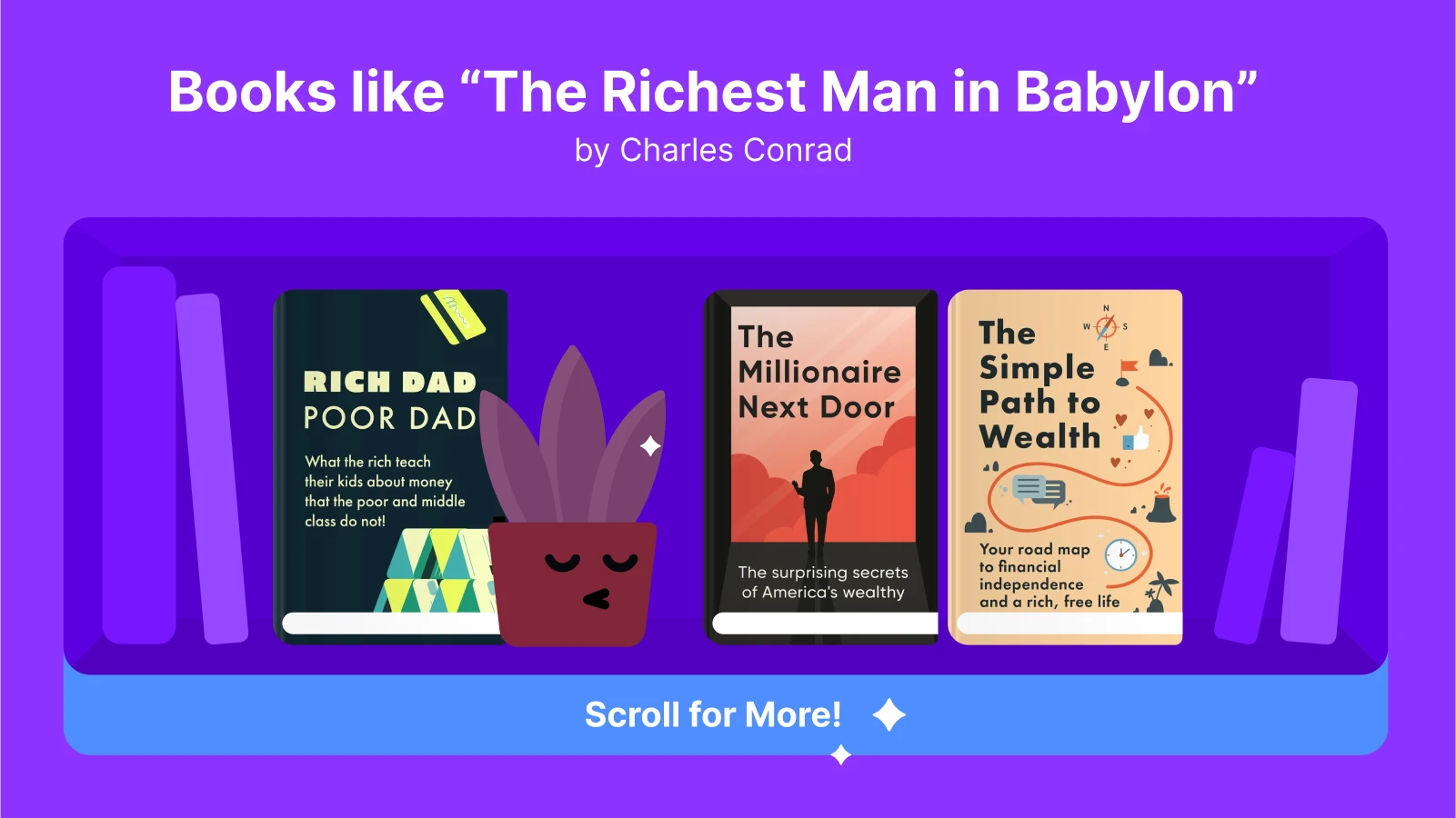 Books like The Richest Man in Babylon, featuring Rich Dad Poor Dad, The Millionaire Next Door, and The Simple Path to Wealth
