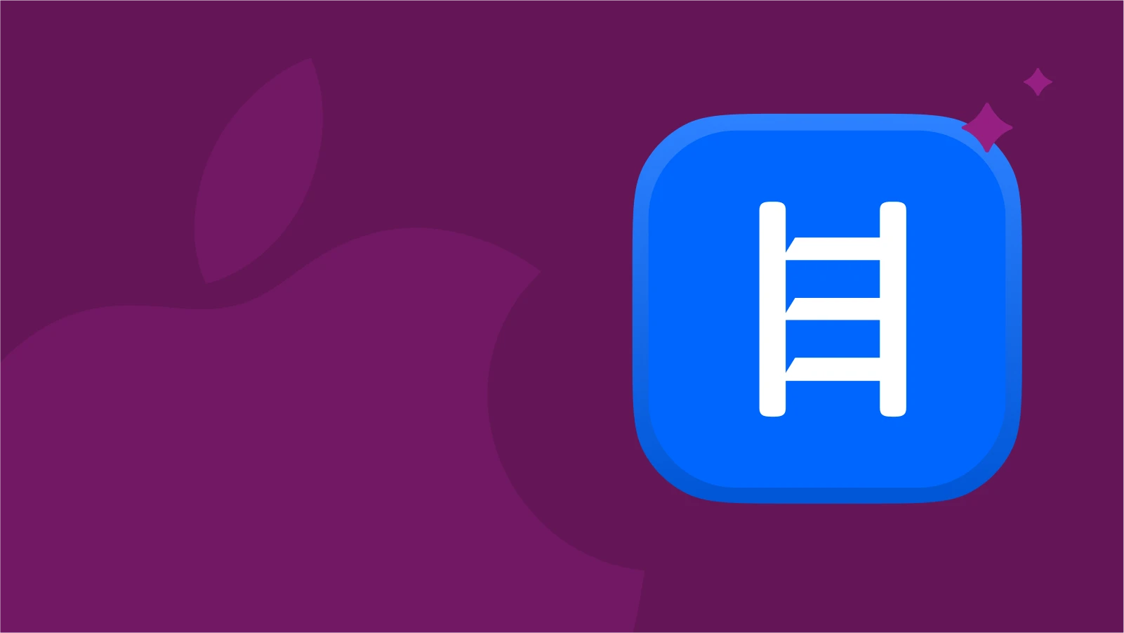 Headway app icon with iphone logo at the background and stars in the corner, apps Iphone 14 and pro