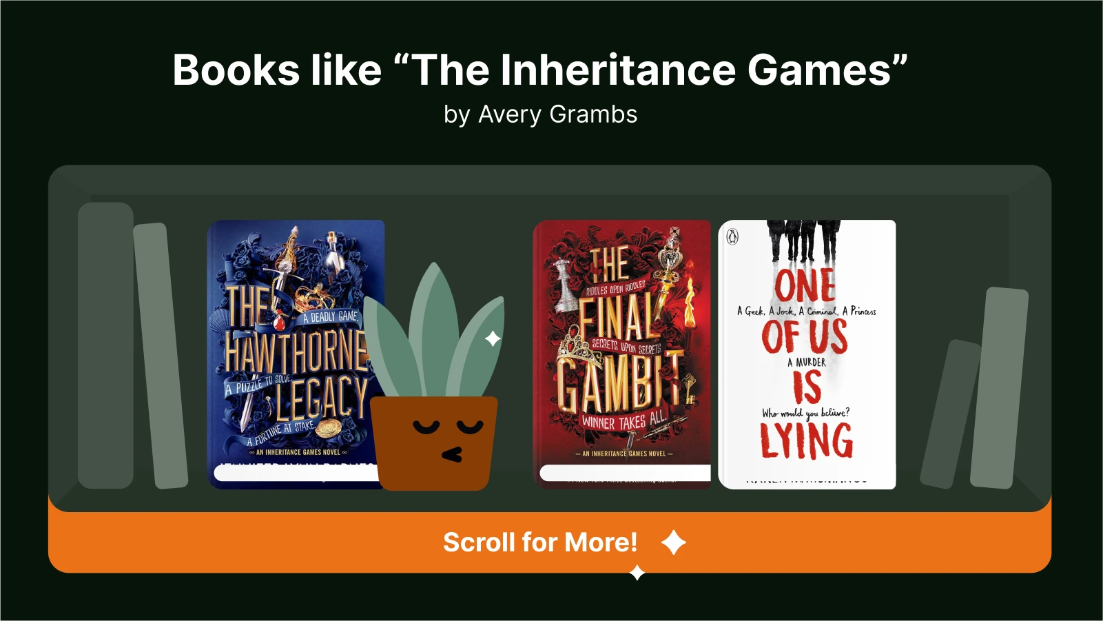 Books like The Inheritance Games, featuring The Hawthorne Legacy, The Final Gambit, and One of Us Is Lying, for mystery lovers