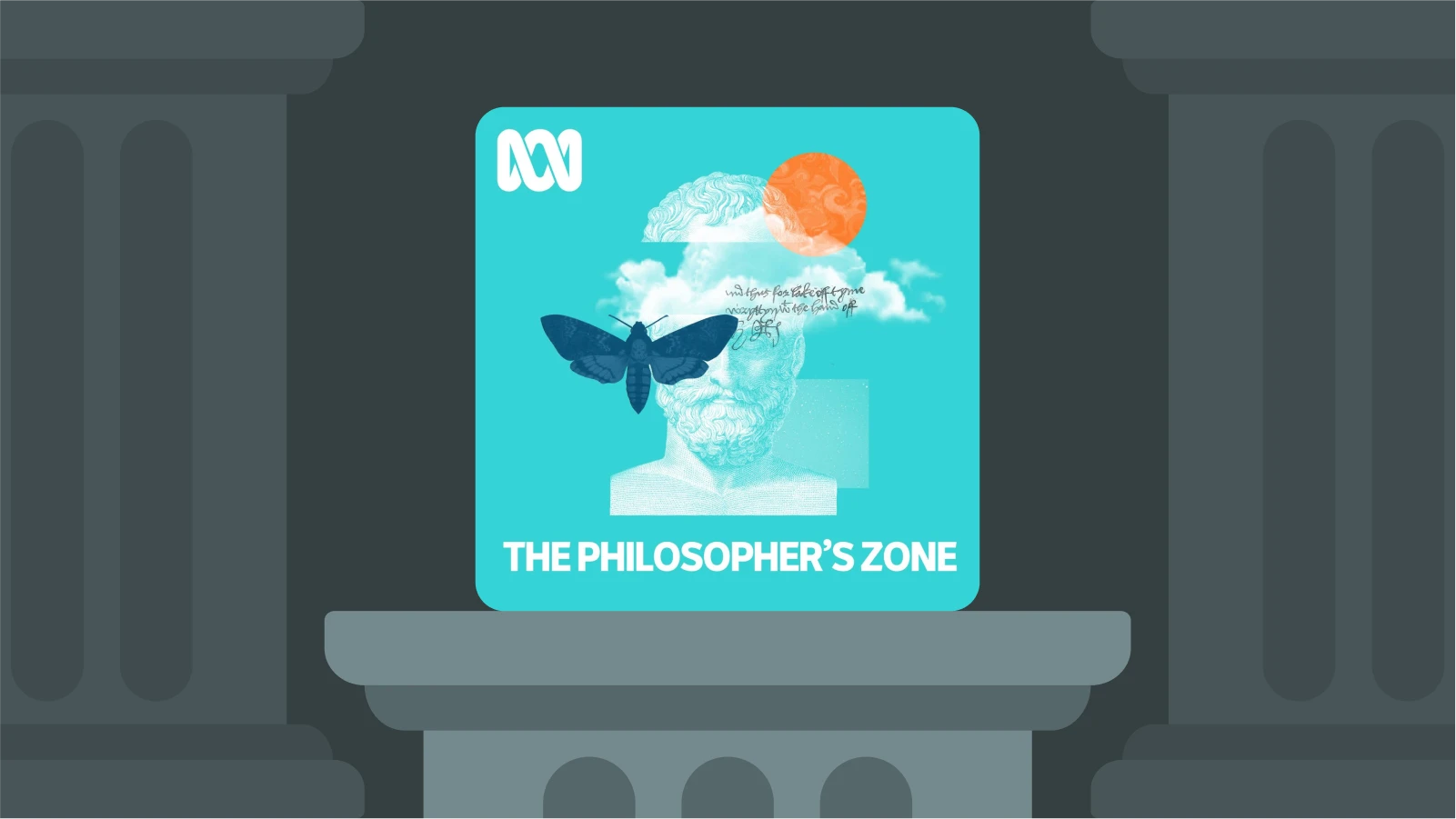 Blue podcast artwork _The Philosopher’s Zone_ with butterfly and clouds, suggesting TikTok-style alternatives for deep discussions