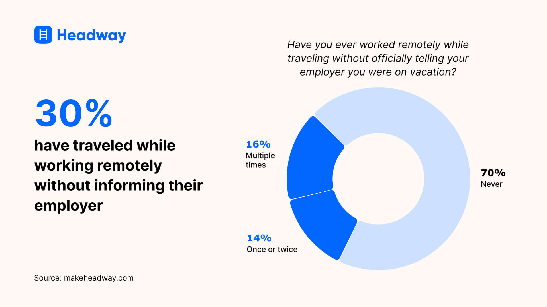 30_ have traveled while working remotely without informing their employer