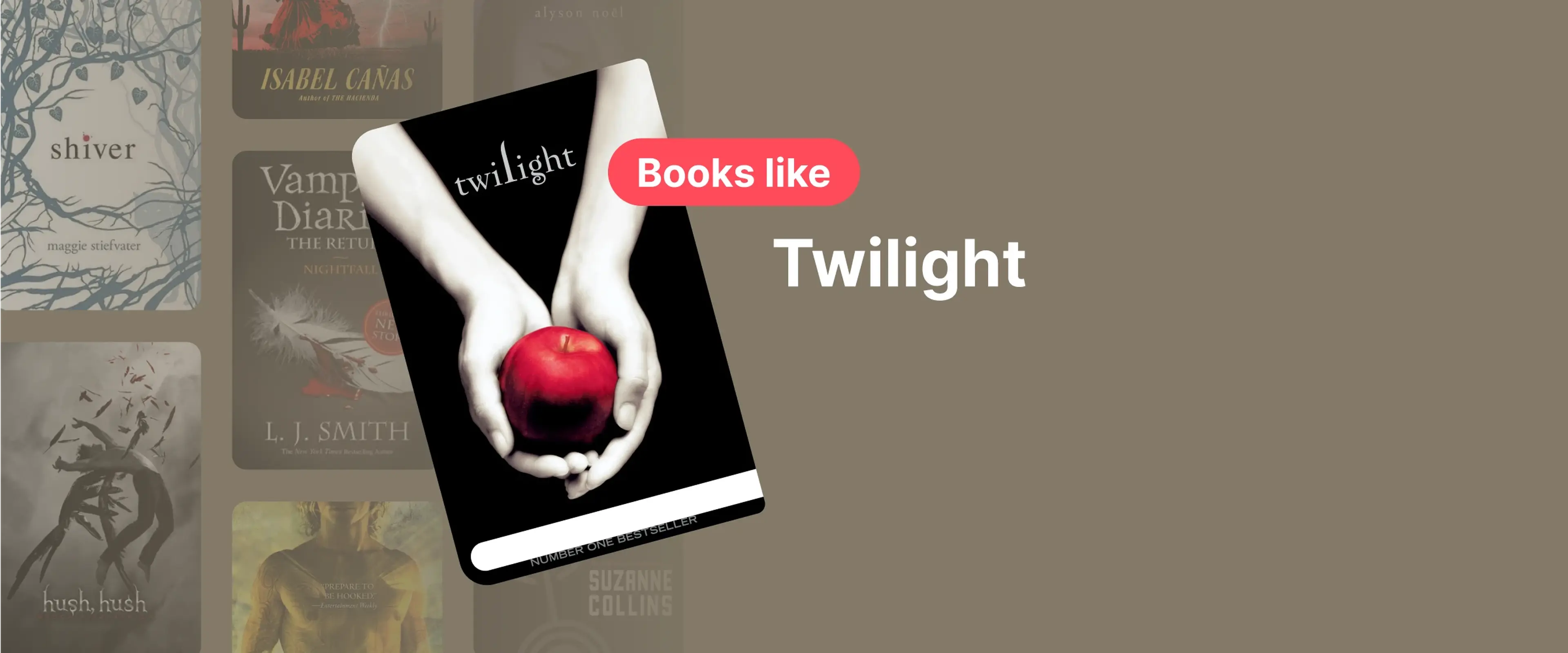 Book cover of Twilight by Stephenie Meyer, symbolizing popular vampire romance novels with supernatural themes