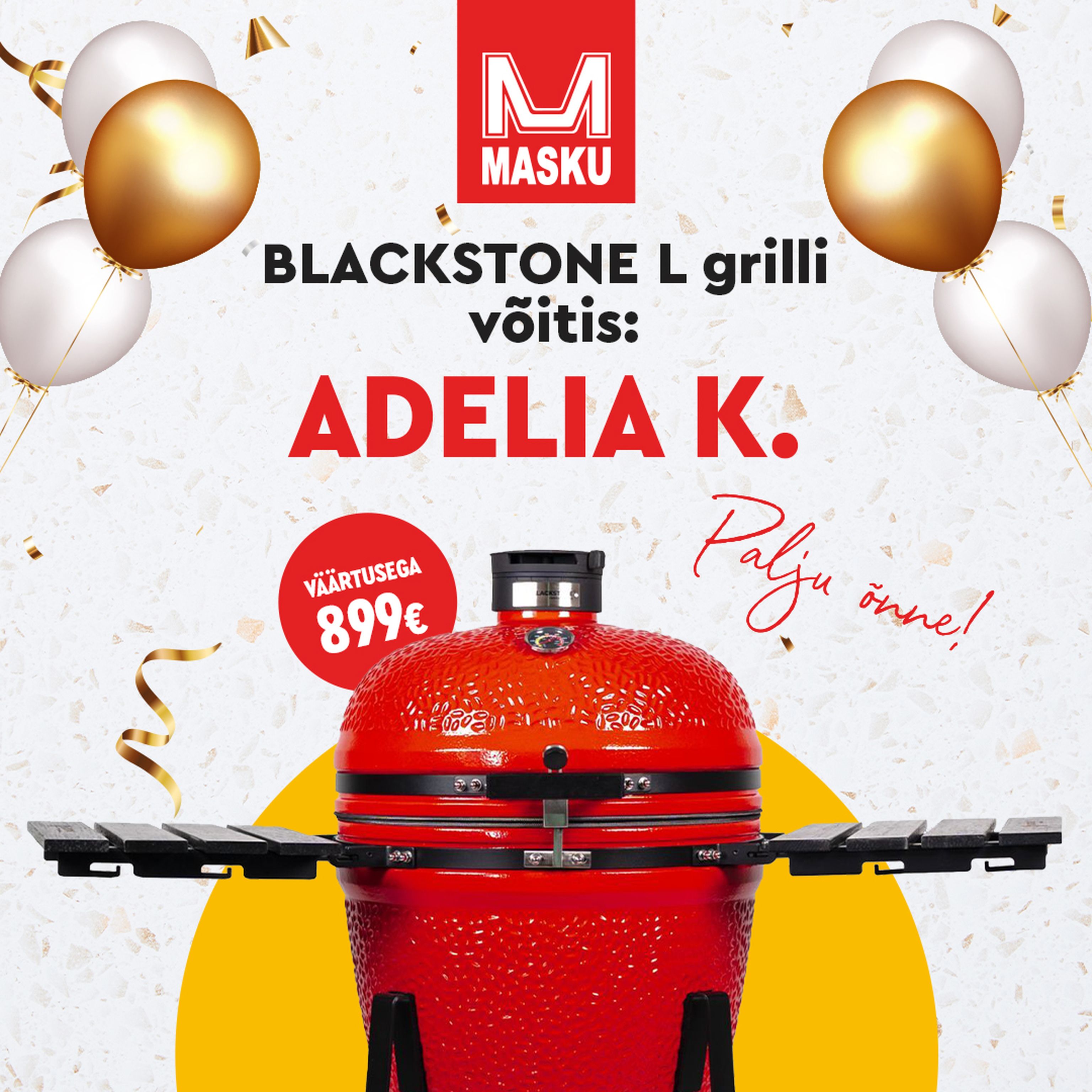 Blackstone grilli võitis Adelia K