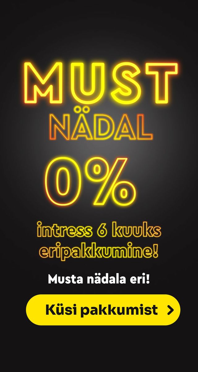 musta nädala eripakkumine üldbanner 0% intress 6 kuuks kampaania periood 21.11–30.11.25