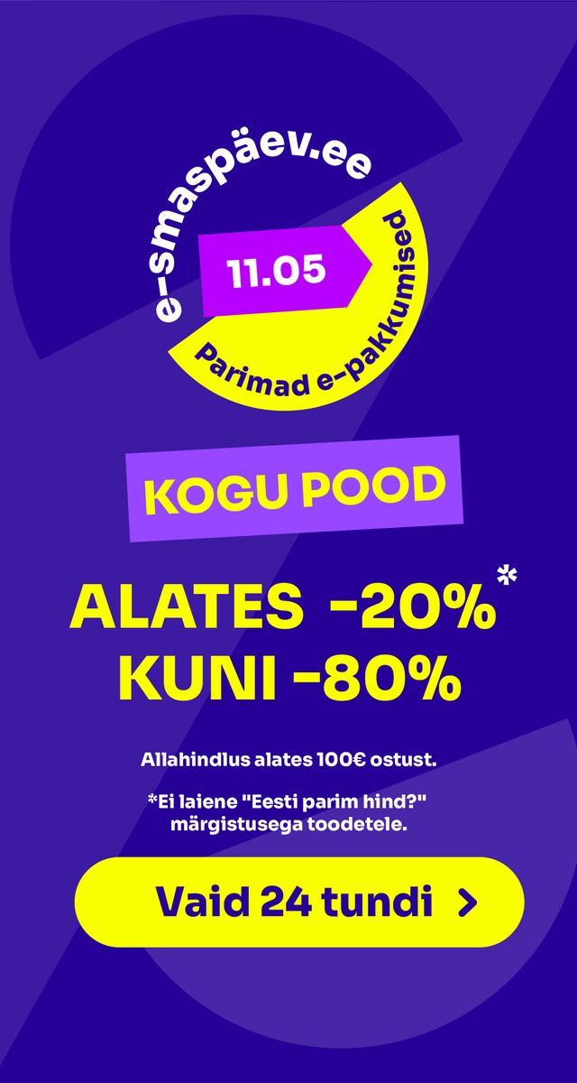e-smaspäev.ee kampaaniabänner lilla Masku kogu pood e-poes ja kauplustes 11.05 -20% kuni -80%