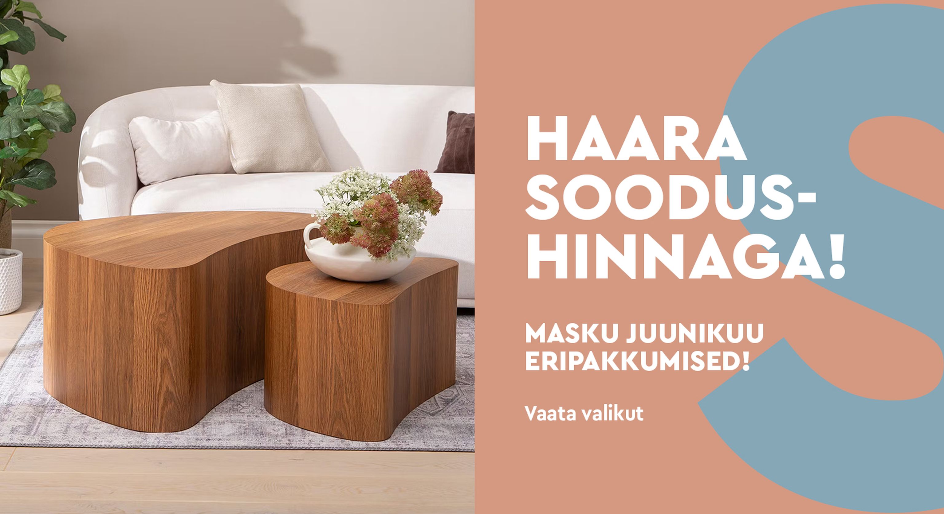 Masku juunikuu eripakkumiste kampaaniabänner haara soodushinnaga vaata valikut
