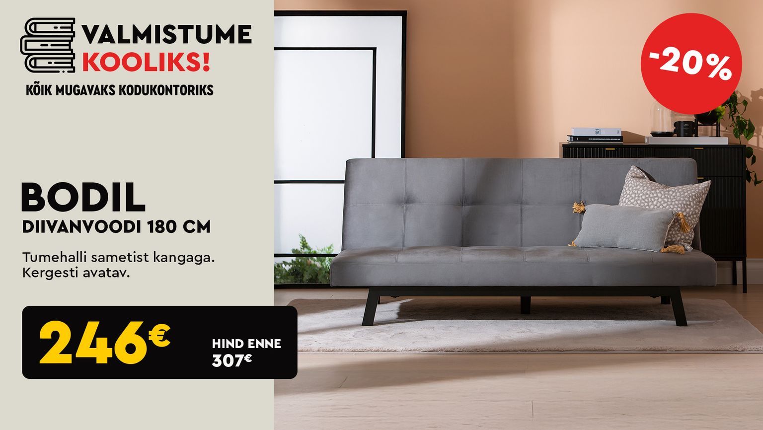 Bodil diivanvoodi 246 € (hind enne 307 €)