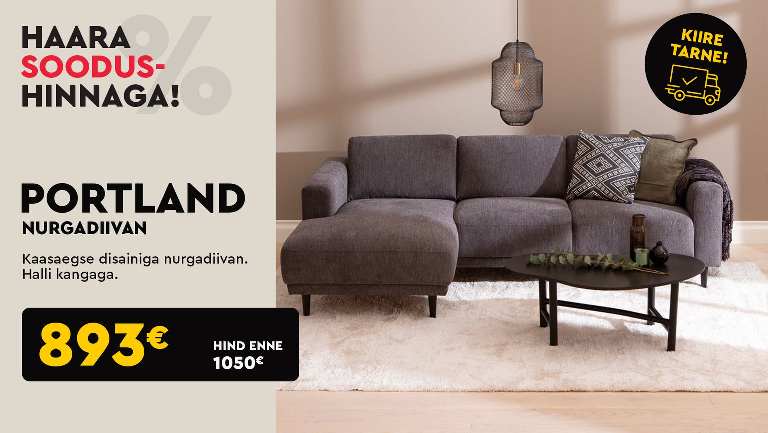 portland nurgadiivan nurgadiivan kangas hall elutuppa -soodushind 1050 € -> 893 €