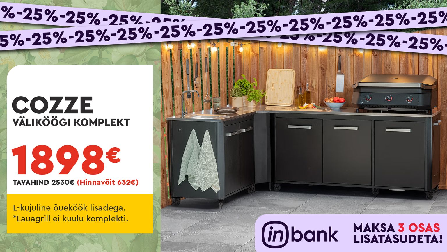 cozze väliköögi komplekt, -25% kampaania 2530 € -> 1898 €